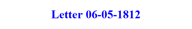 Letter 06-05-1812